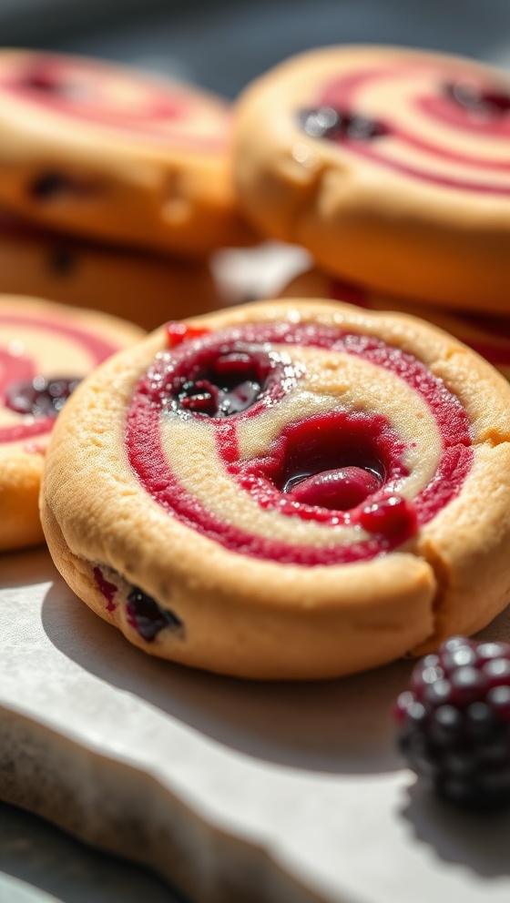 Berry Swirl Butter Cookies