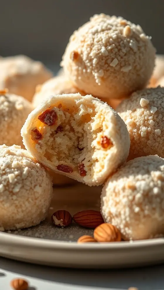 Chai Almond Snowball Bites