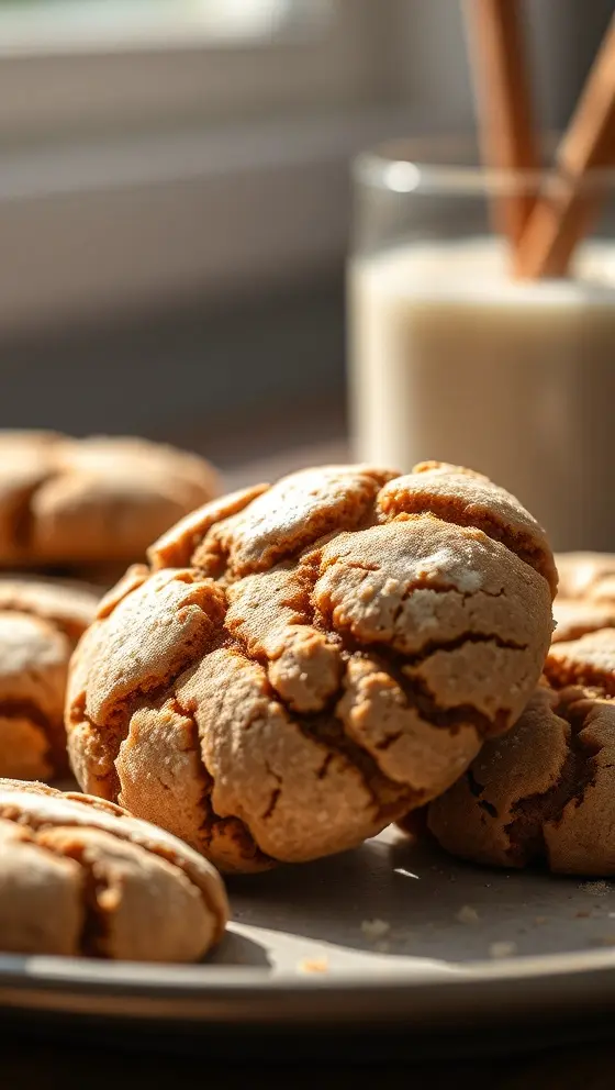 Cinnamon Ginger Crinkle Cookies