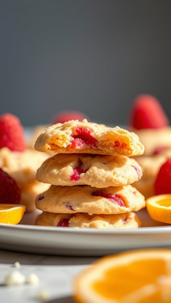 Citrus Raspberry Cookie Treats