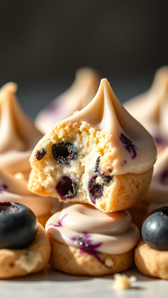 Creamy Blueberry Cookie Drops