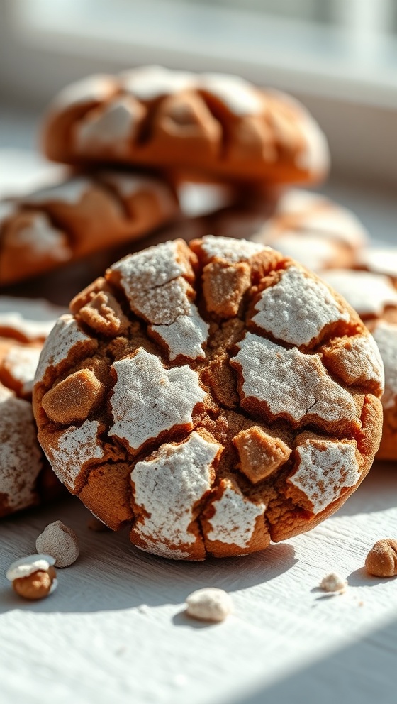 Gingerbread Crinkle Cookies