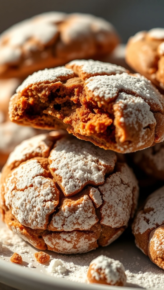 Gingerbread Sugar-Dusted Crinkles