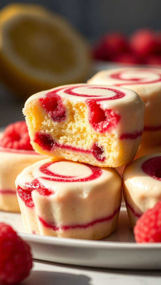 Raspberry Lemon Swirl Bites