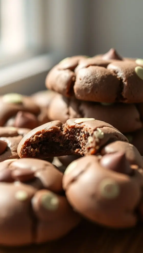 Mint Chocolate Blossom Cookies