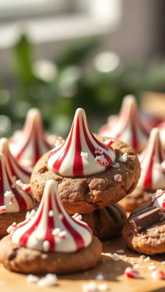 Peppermint Chocolate Kiss Cookies