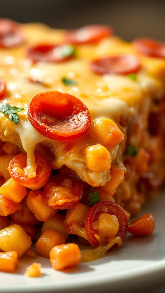 Cheesy Pepperoni Potato Casserole