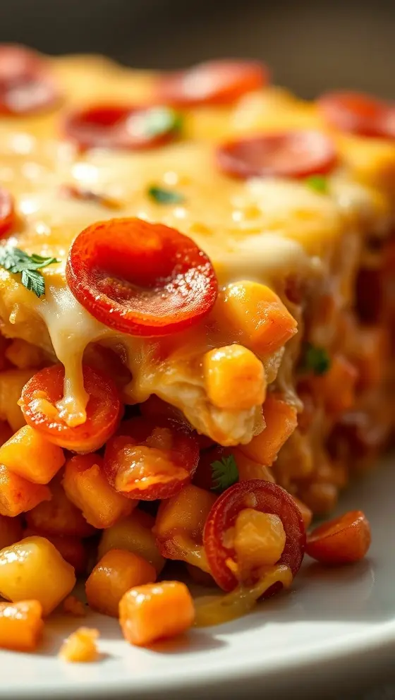 Cheesy Pepperoni Potato Casserole