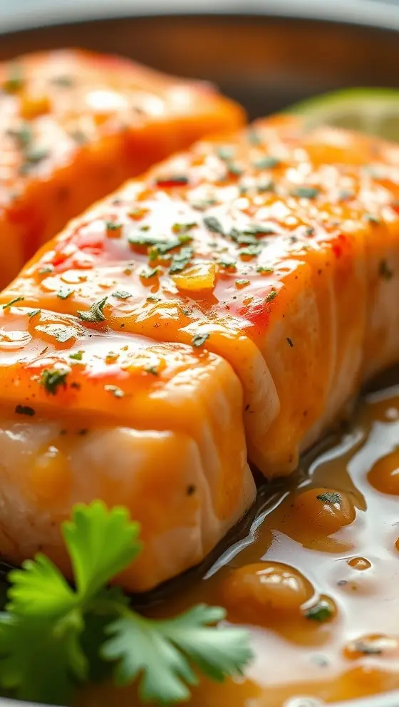 Cilantro Lime Honey Garlic Salmon