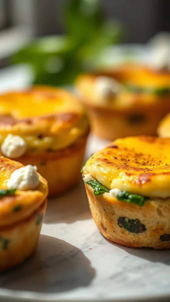 Egg Muffins with Spinach and Feta
