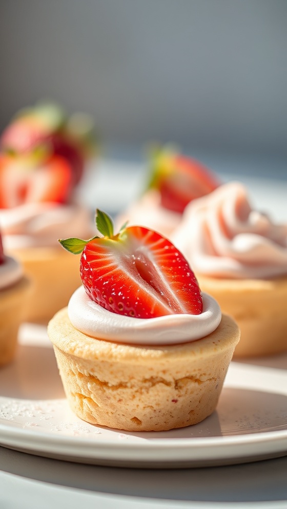 Elegant Strawberry Sugar Cookie Cups