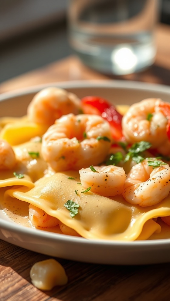 Homemade Shrimp and Lobster Ravioli