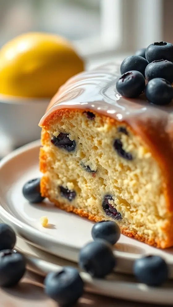 Luscious Lemon Blueberry Pound Cake