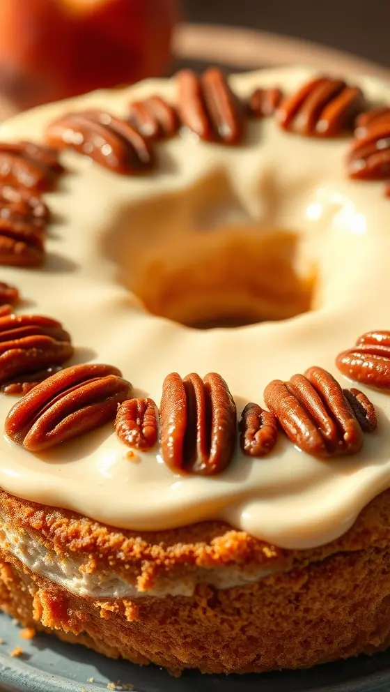 No-Bake Peach Pecan Cheesecake Ring