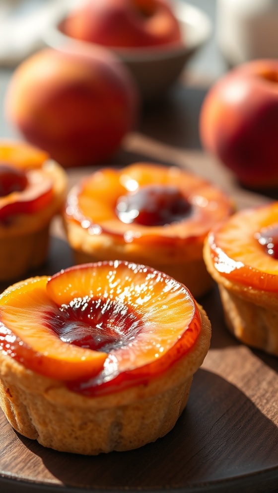 Peach Upside Down Mini Cakes