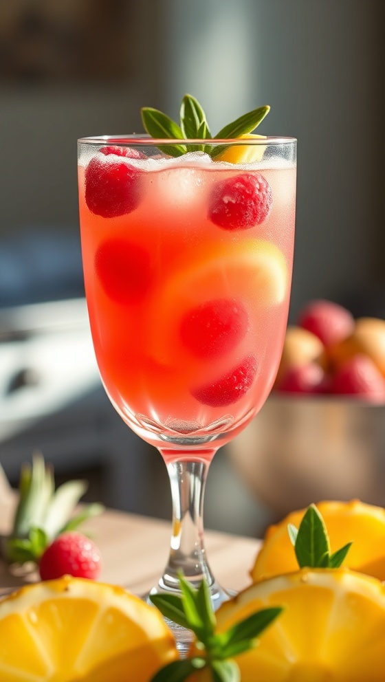 Raspberry Pineapple Fizz