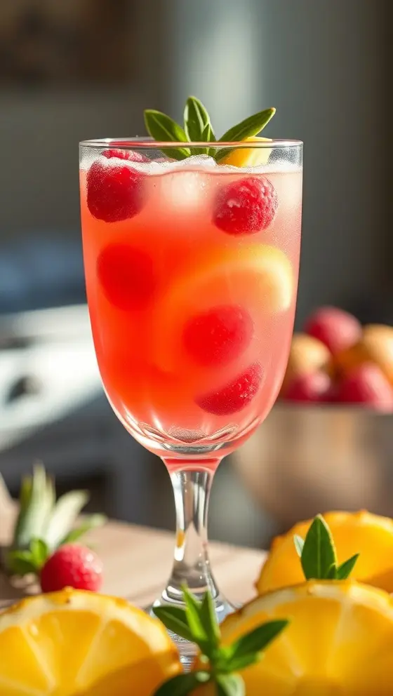 Raspberry Pineapple Fizz
