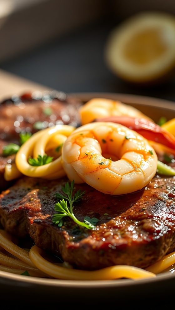 Steak and Shrimp Scampi